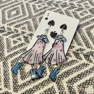 *3 for $12* Handmade Cowboy Ghost Earrings